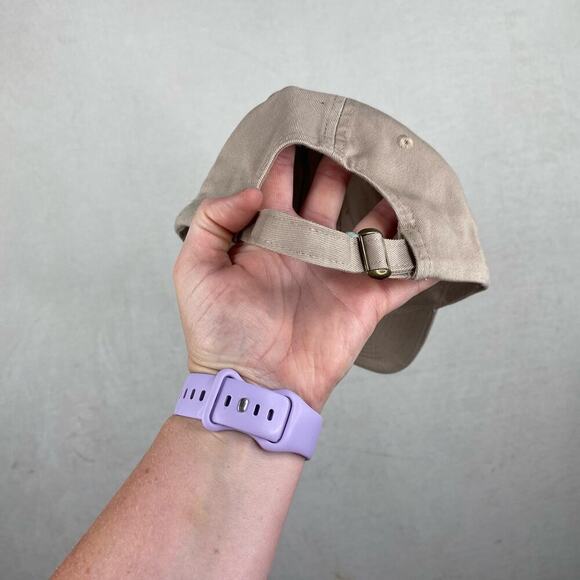 Rivers & Glen Tan Khaki Green Logo Patch Dad Baseball Adjustable Hat - Picture 2 of 4